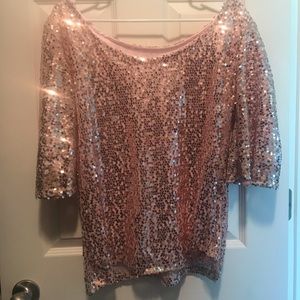 Sequined blouse- off the shoulder